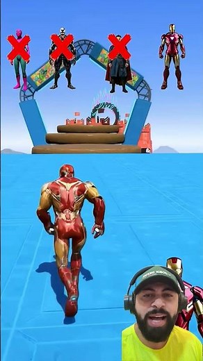The pink spider-man fell #shorts #spiderman #gta #ironman
