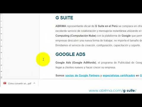 Cómo convertir un documento de Google en PDF