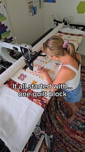 37K views · 401 reactions | It always starts with just one quilt block… and somehow ends with a longarm machine taking over the whole house. 﫠✨ Quilting has a way of spiraling (in the best way possible). Can you relate?  Drop your funniest “it all started with…” quilting confession in the comments — I want to hear them all! | Piece N Quilt | Facebook