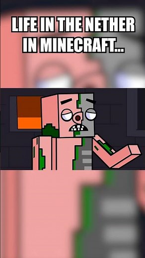 Life in the nether in minecraft... #minecraft #shorts