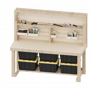 DIY Workbench Plans: Sturdy Wood Garage Table With Storage (PDF) - Etsy Australia