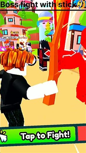 Boss fight with stick🤣in roblox anime sword master