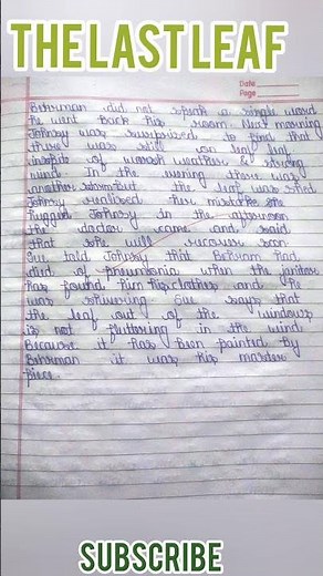 Class 9 | Chapter 6 The Last Leaf | Summary | One Shot | NCERT English | O. Henry | #studygyan