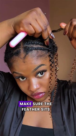 Feather crochet hair install ft @qvrhairofficial | Easy crochet hair installation tutorial