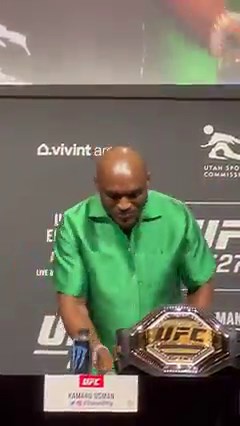 The Champ Kamaru Usman showing his Terry Crews dance #UFC278 | Helen Yee Sports