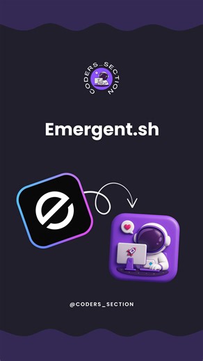 Coding | Programming | HTML | CSS on Instagram: "I Turned My College Project Into a Real Startup App 😳🔥 I opened Emergent and typed one simple prompt: “Build me a productivity app with a clean homepage, task manager, categories, and stats section.” And in minutes, it built everything. UI? Done. Backend? Done. Database + login? Done. Even the features I couldn’t build for my college project - Emergent handled them automatically. The crazy part? I just kept chatting: “Add dark mode.” “Make a das