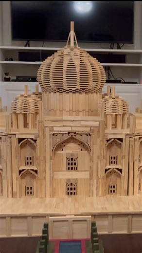 Building the Taj Mahal with Kapla planks #shorts #tajmahal #kapla
