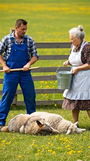Animal Lovers on Instagram: "Brave Farmer Saves Helpless Sheep From Wolf 🐑 #wolf #farmer This is the shocking video everyone is talking about. A brave farmer is caught on camera in a tense wildlife encounter, defending his flock from a dangerous predator attack. Witness the reality of farm life and the constant need for livestock protection as this shepherd confronts a massive wolf attacking a sheep. This amazing footage captures the raw intensity of a real animal attack, a primal fight for sur