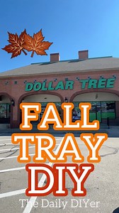 47K views · 409 reactions | Grab a leaf tray from Dollar Tree for this fall glow up! Follow for more ideas! #dollartree #dollartreefinds #dollartreehacks #dollartreediy #dollartreehaul #dollartreeshopping #dollartreeobsessed #dollartreecommunity #fall #falldecor #diy #craft #paint #thedailydiyer | The Daily DIYer | Facebook