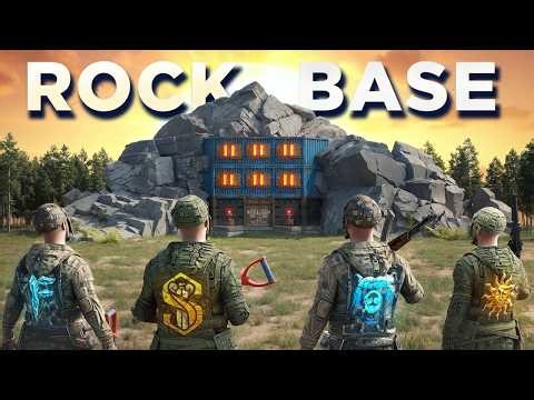 We Built an UNDRAIDABLE ARMORED ROCK BASE in Rust (Ft. Blooprint, Frost & Kira)