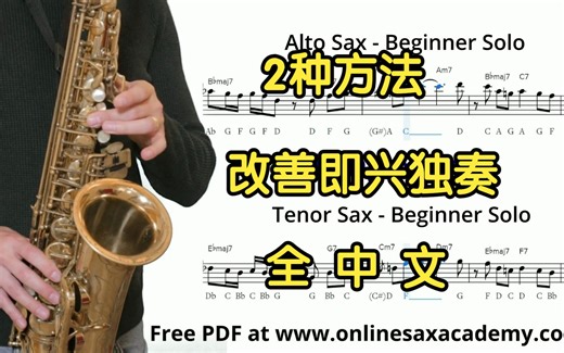 【全中文】2种帮你提高旋律性即兴独奏水平的方法【萨克斯，教学，教程，sax，alto，中音，selmer，jazz，爵士乐】