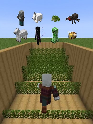 Minecraft Leaf Wall vs Mob's Ability #minecraftshorts #xuhuong #trending #trend #viral #torturial #build #minecraftbuild #minecraftbuilds #minecraftmemes #minecraftbuilding #minecrafttutorial