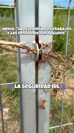 "La economía, los trabajos y las pensiones son seguros". Also la vida: