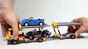 汽车运输货车，拼砌乐高积木城市系列60060