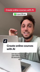 Crea cursos en línea con IA en 30 segundos