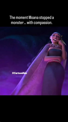 Cartoon Hub on Instagram: "The ocean has always called to her… but tonight, it feels different. Stronger. Wilder. As if the spirit of the sea itself is watching. Moana steps into the glowing mist, holding nothing but her courage and the heart she carries within her. Behind her, Maui fights the darkness with every last breath he has left — a demigod facing a goddess consumed by rage. His hook cracks under the pressure, but he doesn’t step back. Not this time. Not when someone finally believed in 