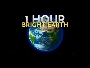 1 Hour of Bright Earth 4K Animation | Glowing Planet Earth Rotation Loop