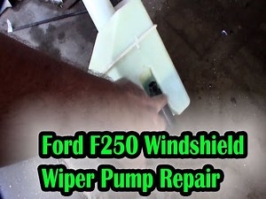 Ford F250 Windshield Wiper Washer Pump Replacement. Powerstoke 6.0 Diesel