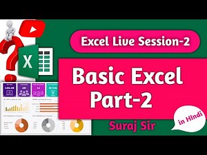 Basic Excel Part-2 |full excel course in hindi|Excel Tutorial for Beginners in Hindi|excel formula