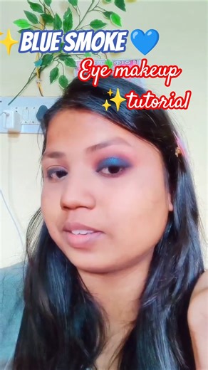 ✨Blue 💙 Smokey Eye 👁️ makeup 💄 Tutorial for Beginners | Easy Party Look
