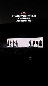 ateez in your fantasy los angeles concert setlist ❤️🖤 #ateez #ateezconcert #kpop #kpopconcert