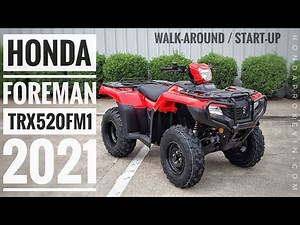 2021 Honda Foreman 520 4x4 ATV Walk-Around & Start-Up | TRX520FM1 FourTrax