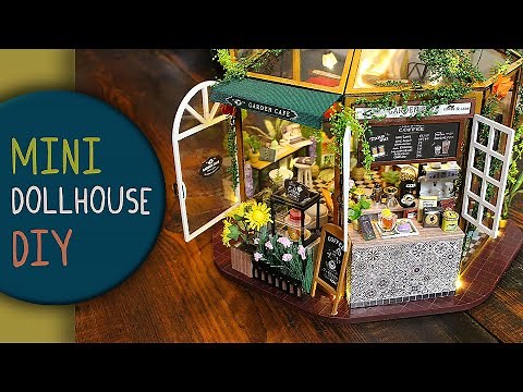 DIY Miniature Dollhouse Kit - GARDEN CAFE Miniature Step-by-Step Building Guide