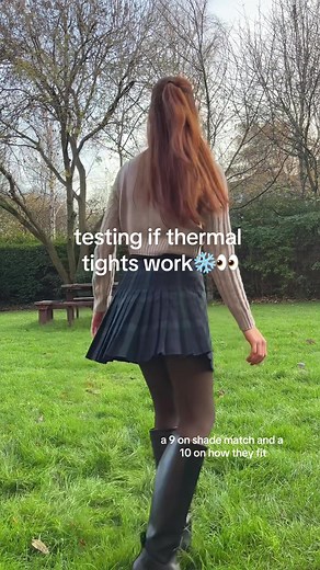 This is literally the only way to wear skirts, dresses or shorts during winter❄️ So let's see if these thermal tights are actually worth it 👀 Should I put other thermal tights to the test? How to wear skirts during winter • Winter outfit • Style hack • Thermal tights • Styling reels #stylinghacks #thermaltights #winteroutfit #stylecreator #whattowear #howtowearskirts