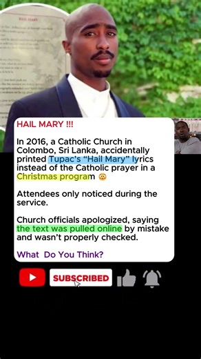How 2Pac’s “Hail Mary” Ended Up in a Church Program 😲