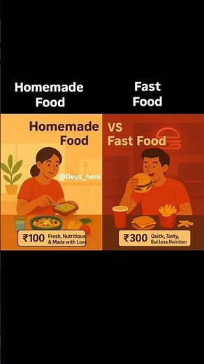Homemade Food vs Fast Food: Which Is Healthier & Cheaper? #fastfood #foodchat #homemade #familymeal
