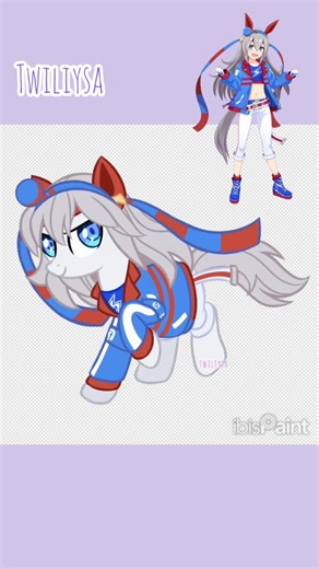 Tamamo cross in MLP version ( speedart )