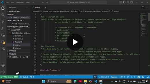Arbitrary Precision Calculator in C using Linked Lists | Saurabh Chikane posted on the topic | LinkedIn