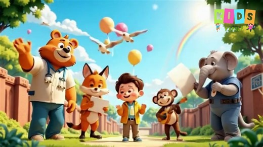 Animal Jobs for Kids | Fun Animated Learning Video | Animals at Work | #animaljobs  #animalsforkids