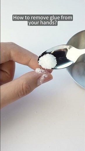 One trick to remove super glue from your hands! #Remove #superglue #crafts #shorts