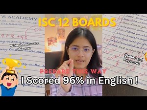 How I scored 96% in English in ISC 12 💯 | Follow this strategy! | BEST TIPS AND TRICKS