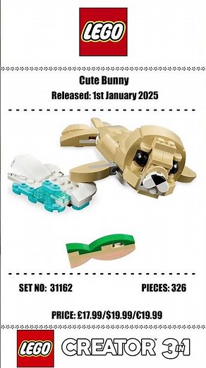 LEGO 31162 Cute Bunny 🐇 | New 2025 Creator Set! 🌟 #LEGO #Creator