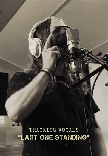 Recording vocals for our latest single “Last One Standing” 🤘🎤 It’s out now on all streaming platforms - Crank it up and let us know what you think! #LastOneStanding #AllGoodThings #AGTarmy #NewMusic #NowStreaming #HardRock #EpicRock #Metal #Rock #singer