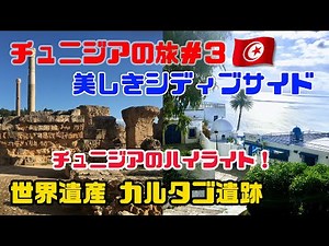 【チュニジアの旅#3】美しき青と白の街シディブサイドと世界遺産カルタゴ遺跡！チュニジアのハイライト【Tunisia Vlog】
