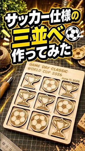木板から作る立体サッカー三目並べが凄すぎた… #レーザー加工