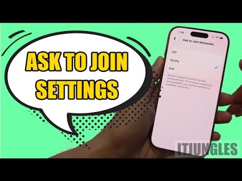 How to Set Wifi Ask to Join Networks to Off/Notify/Ask on iPhone