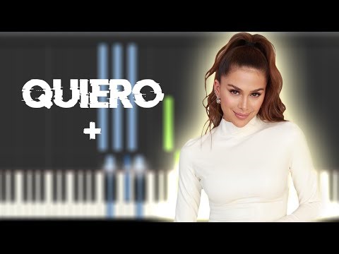 Greeicy - Quiero + | Instrumental Piano Tutorial / Partitura / Karaoke / MIDI