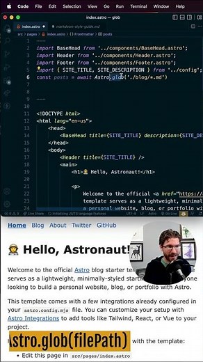 Using Astro.glob() to get markdown content in your Astro template
