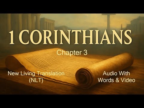 The Book of 1 Corinthians, Chapter 3 - Holy Bible (NLT) - Audio with Words & Video