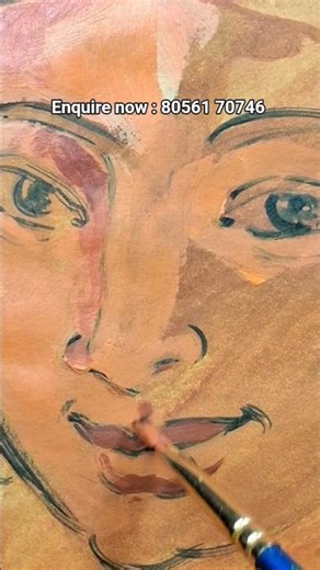 Speed Portrait Painting in Acrylic Colours / 1-Minute Art Process 🎨 #art #nios #painting