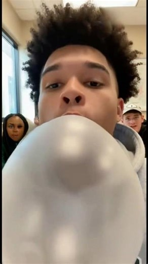 Bro Blew Gum Over His Entire Head