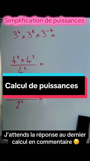 Apprends à simplifier les puissances facilement grâce à cette méthode simple et rapide ! 💡✨ #brevet #college #foryoupage❤️❤️