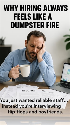 You finally post the hiring ad. You eagerly schedule interviews. And then... ☑️ One shows up in flip flops ☑️ One asks if she can bring her boyfriend ☑️ One “perfect” candidate insists on daily cash (because banks are sketchy) 😩 You’re just trying to build a cleaning business — not run adult daycare. This is what happens when you don’t have a real hiring system. Let’s fix that before you waste another Tuesday interviewing Mr. Flip-Flop. 🔁 Send this to someone who’s hiring right now. 👇 Drop “H