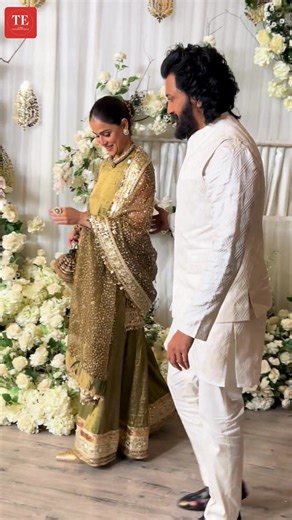 Power couple Riteish Deshmukh and Genelia D’Souza make a stylish entrance at Manish Malhotra’s star-studded Diwali party #RiteishDeshmukh #GeneliaDSouza #PowerCouple #DiwaliParty #ManishMalhotra | ETimes