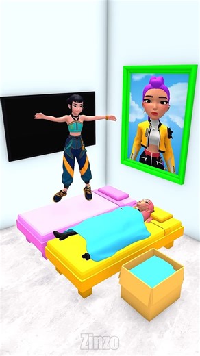 Can Mira & Zoey Win Rumi’s Laser in GTA V ⚡🔥 #zinzo #kpopdemonhunter #jinu #2