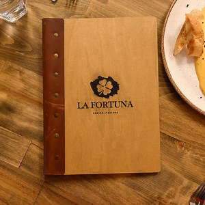 Engraved Wooden Menu Folder: Restaurant Menu Cover With Leather Strap - Etsy
